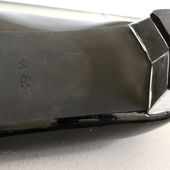 Dolce & Gabbana Metallic Silver & Black Patent Leather Shoes, size 39.5 Euro - Picture 4 of 12